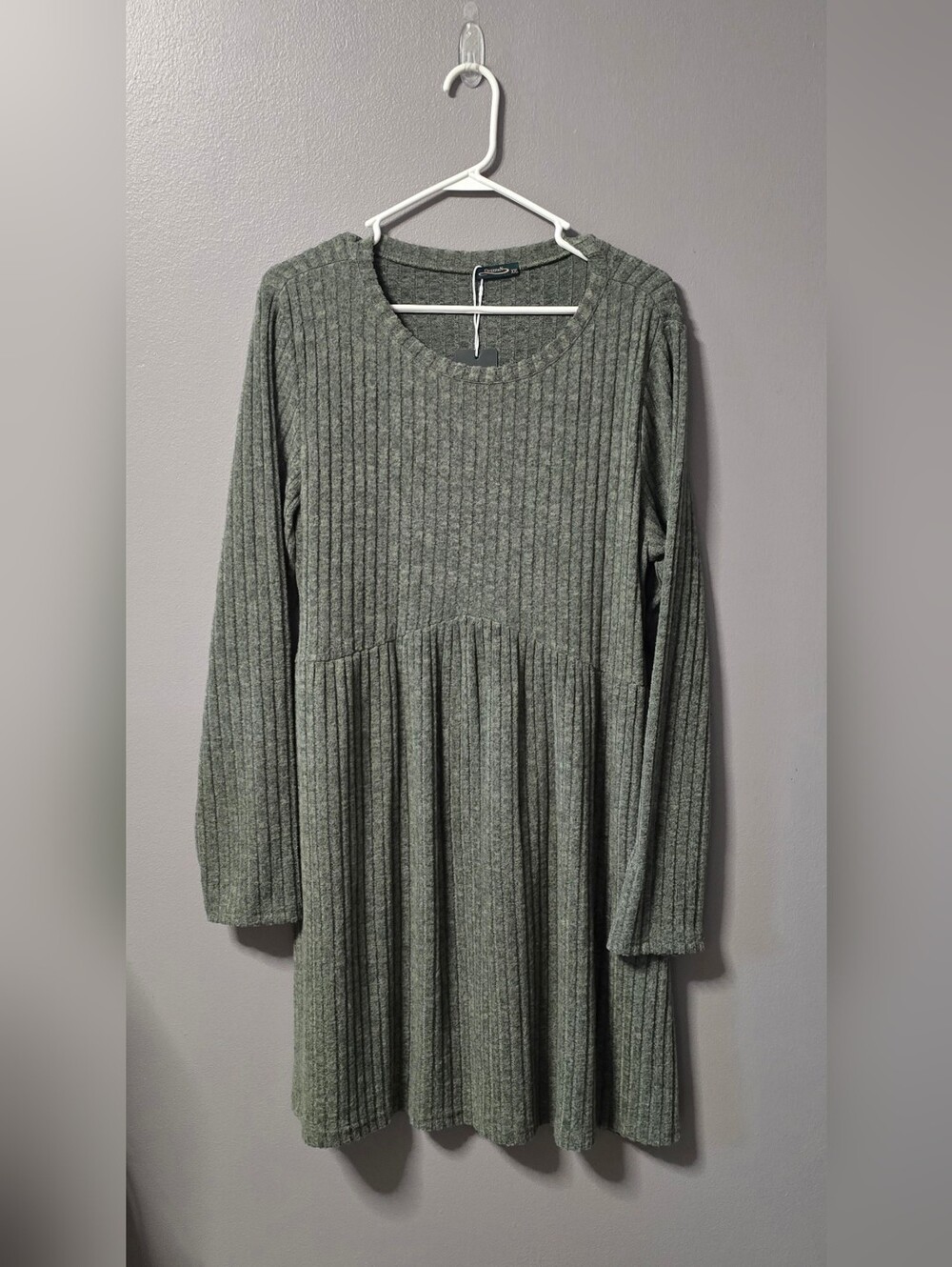 Ofeefan Women's XXL Long Sleeve Gray Dress New w/ Tags